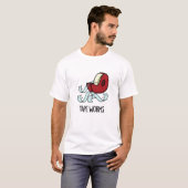 テープワームの面白い粘着テープダジャレ Tシャツ (正面フル)