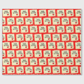 テープ付きポストハート水玉模様 ラッピングペーパー (フラット)