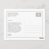 テープ付き卒業サンキューカード ポストカード (裏面)