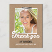 テープ付き卒業サンキューカード ポストカード (正面)