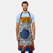 テープ内の抽象芸術:スターバスト エプロン (着用した状態)