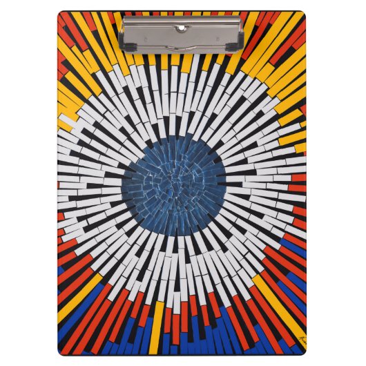 テープ内の抽象芸術:スターバスト クリップボード (正面)