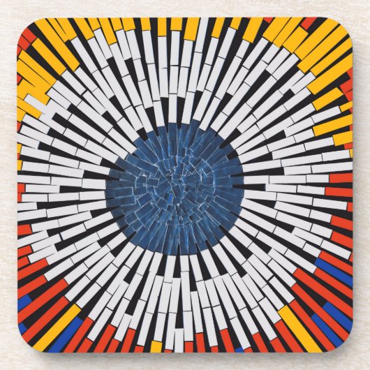 テープ内の抽象芸術:スターバスト コースター (正面)