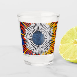 テープ内の抽象芸術:スターバスト ショットグラス
