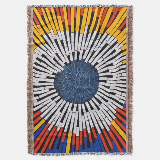 テープ内の抽象芸術:スターバスト スローブランケット (正面縦)