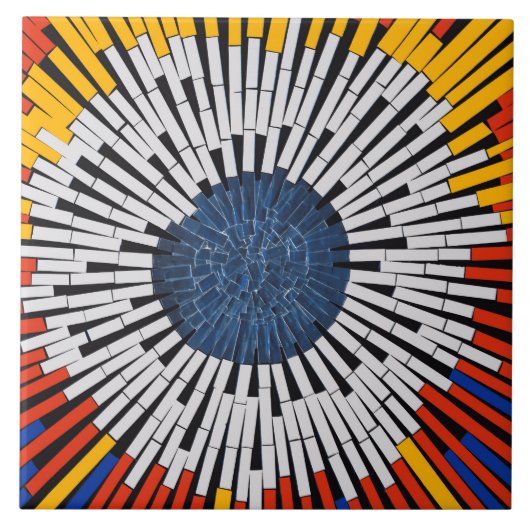 テープ内の抽象芸術:スターバスト タイル (正面)