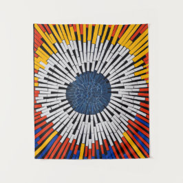 テープ内の抽象芸術:スターバスト タペストリー