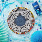 テープ内の抽象芸術:スターバスト ペーパープレート (パーティー)