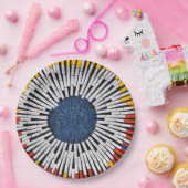 テープ内の抽象芸術:スターバスト ペーパープレート (パーティー)