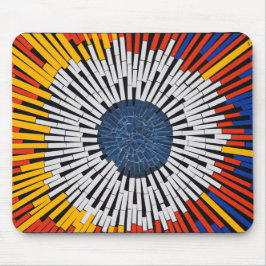 テープ内の抽象芸術:スターバスト マウスパッド