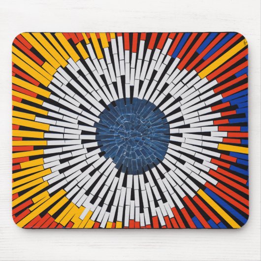 テープ内の抽象芸術:スターバスト マウスパッド (正面)