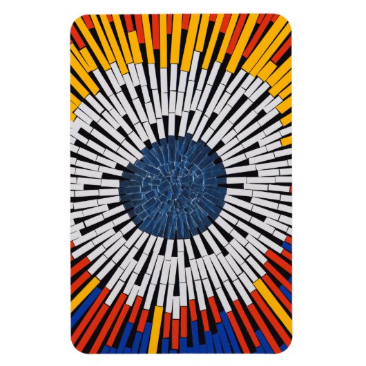 テープ内の抽象芸術:スターバスト マグネット (縦)