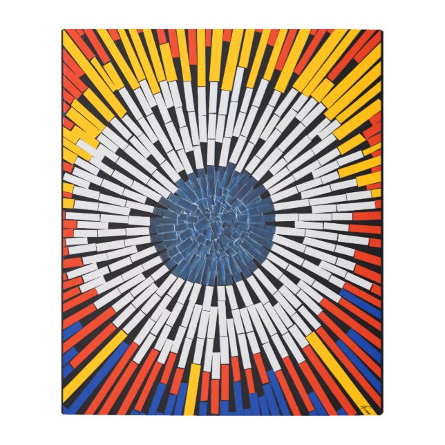 テープ内の抽象芸術:スターバスト メタルプリント (正面)