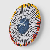 テープ内の抽象芸術:スターバスト ラージ壁時計 (傾斜)