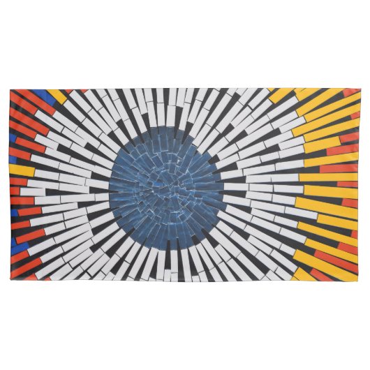 テープ内の抽象芸術:スターバスト 枕カバー (正面左)