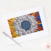 テープ内の抽象芸術:スターバスト 長方形シール (封筒)