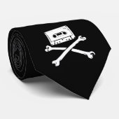 テープ及び骨が交差した図形音楽海賊海賊行為の家の収録 ネクタイ (ロール)