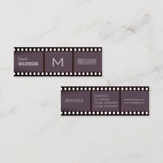 テープ専門カバーの部分 スキニー名刺 (正面/裏面)