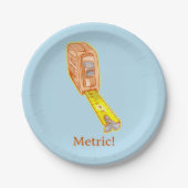 テープ測定メトリックシステム測定テープ ペーパープレート (正面)
