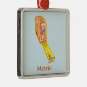 テープ測定メトリックシステム測定テープ メタルオーナメント (右)