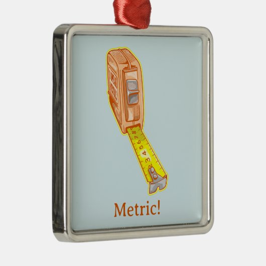 テープ測定メトリックシステム測定テープ メタルオーナメント (右)