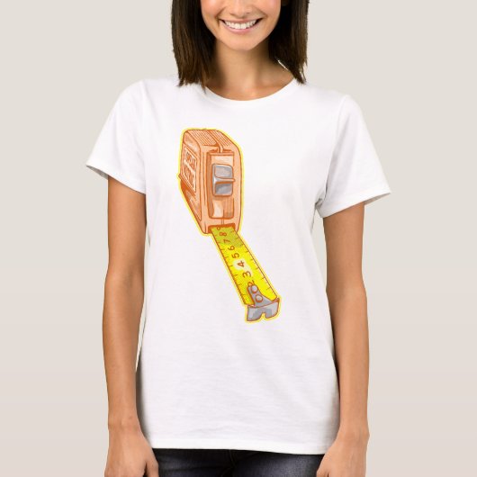 テープ測定メトリックシステム測定テープ Tシャツ (正面)
