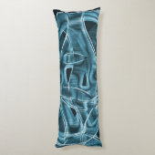 テープ状のオーバーラップ曲線、青いネオンレリーフ、 浮き彫り ボディピロー (裏面 (縦))