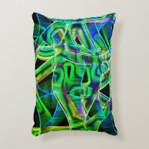 テープ状の曲線、色と緑のレリーフ、 浮き彫りまたはネオン