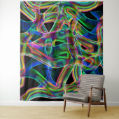 テープ状曲線の重なり合い、ネオンカラフルレリーフ、 浮き彫り タペストリー (インサイチュ)