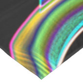 テープ状曲線の重なり合い、ネオンカラフルレリーフ、 浮き彫り テーブルクロス (アングル)