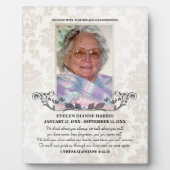 テープ ダマスク フォト メモリアル プレート フォトプラーク (正面)