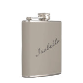 テープ ブラウン エレガント スクリプト ネーム ウェディング パーティー フラスク (右)