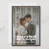 テープ＆ホワイトの新婚夫婦のクリスマス シーズンカード (正面)