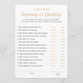 テープ マミー or ダディー ベビーシャワー ゲーム カード (正面)