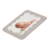 テープ モダン スカロップ フレーム 誕生発表 マグネット (左側)