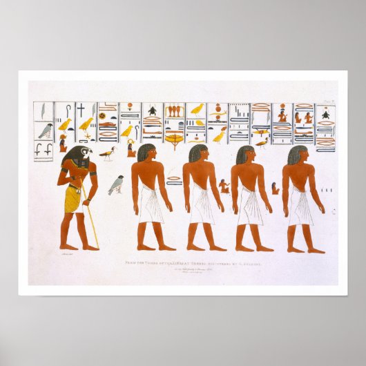 テーベの王の墓からの壁画、ディスク ポスター (正面)