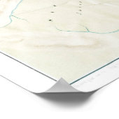 テーベス遺跡の地形図 ポスター (角)