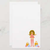 テーマおもしろいの買物をすること 便箋 (正面/裏面)