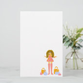 テーマおもしろいの買物をすること 便箋 (スタンド正面)