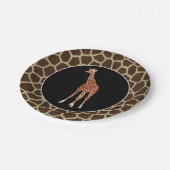 テーマかわいいサファリのキリンの野生動物 ペーパープレート (アングル)