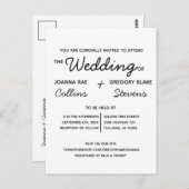 テーマなし、ジャストラブ結婚式招待状はがき ポストカード (正面/裏面)