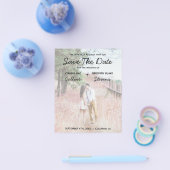 テーマなし、ラブバジェット写真日付フライヤーを保存 チラシ (シングル)