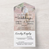 テーマなし、1つの結婚式招待状ですべてを愛 オールインワン招待状 (内側)