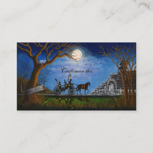 テーマの名刺を結婚するハロウィン 名刺 (正面)