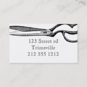 テーマの名刺ヴィンテージのはさみ 名刺 (裏面)