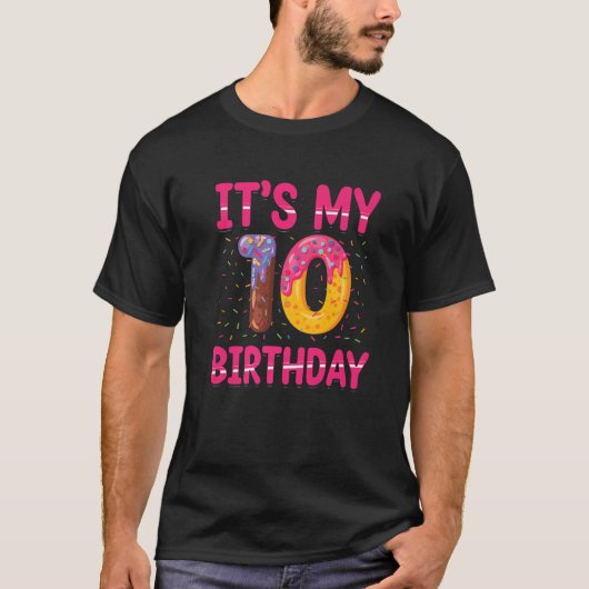 テーマの子どもたちを振りかける私の10誕生日 Tシャツ (正面)