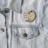 テーマの白を結婚する"キス"のクリムトアールヌーボー 缶バッジ (インサイチュ)