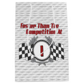 テーマの第1誕生日の競争 ミディアムペーパーバッグ (正面)