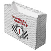 テーマの第1誕生日の競争 ラージペーパーバッグ (正面アングル)