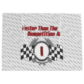 テーマの第1誕生日の競争 ラージペーパーバッグ (裏面)